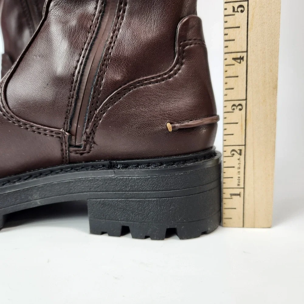 Franco Sarto Boots Womens 5.5 Chunky Lug Sole Over The Knee Boho Academia Preppy